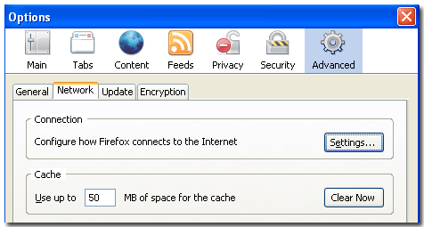 Firefox cache